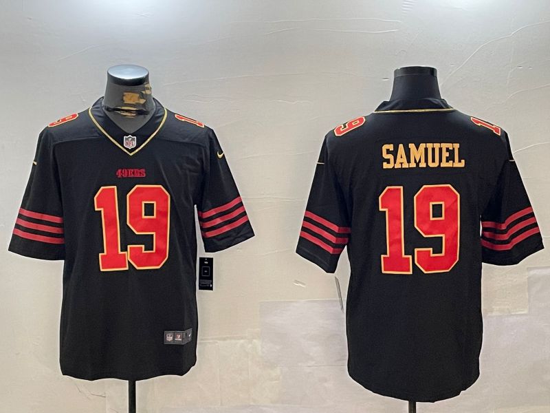 Men San Francisco 49ers #19 Samuel Black Gold 2024 Nike Limited NFL Jersey style 1230->san francisco 49ers->NFL Jersey